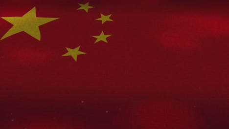 la bandera nacional de china ondeando