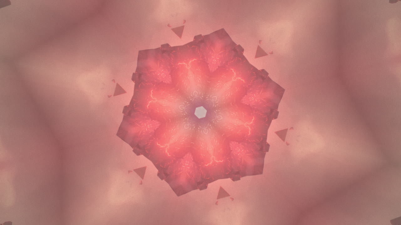 Abstract electric energy kaleidoscope animated pattern