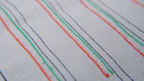 Close-up-shot-of-multi-coloured-textiles-fabric