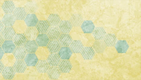blue and yellow hexagonal pattern abstract grunge motion background