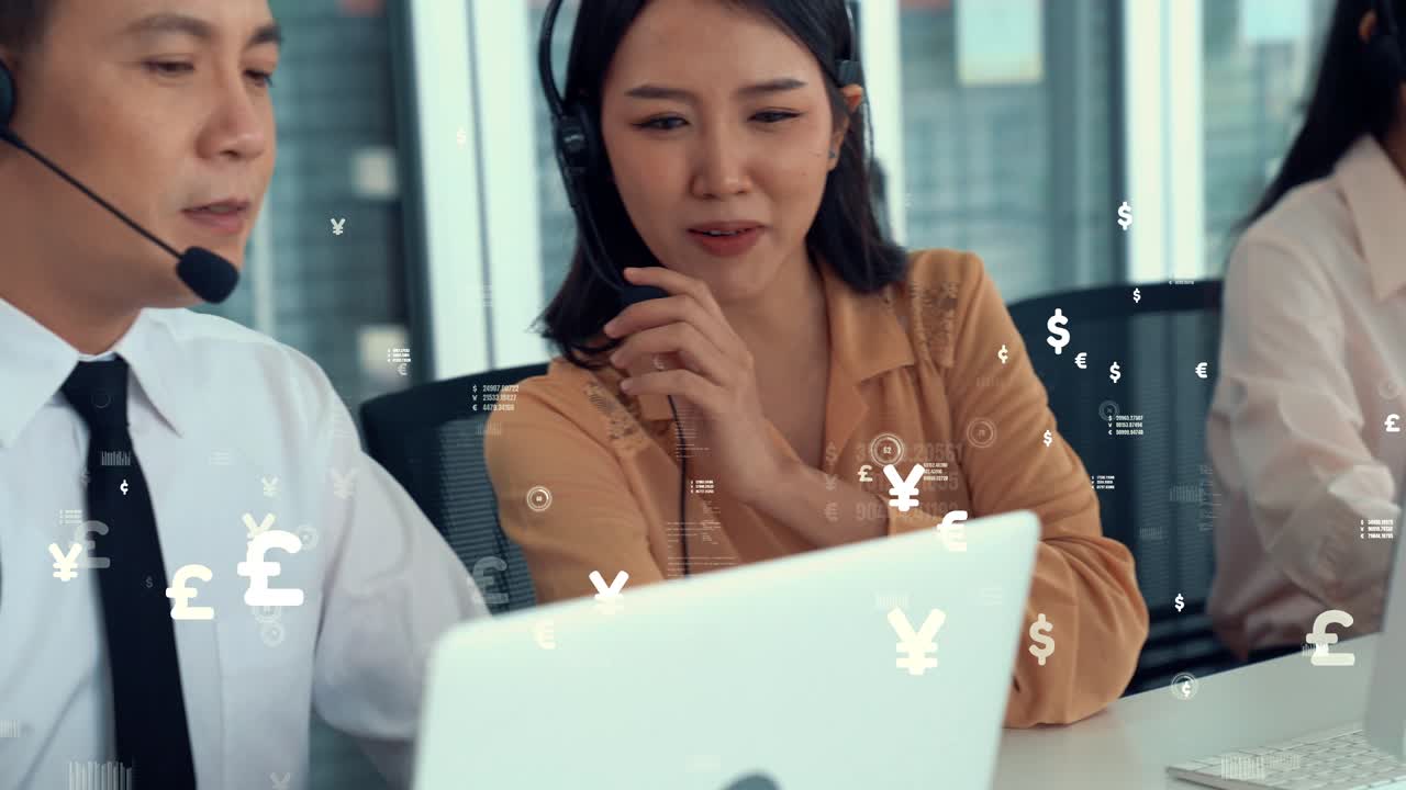 고객 지원 콜 센터는 시각적 그래픽으로 데이터를 제공합니다.