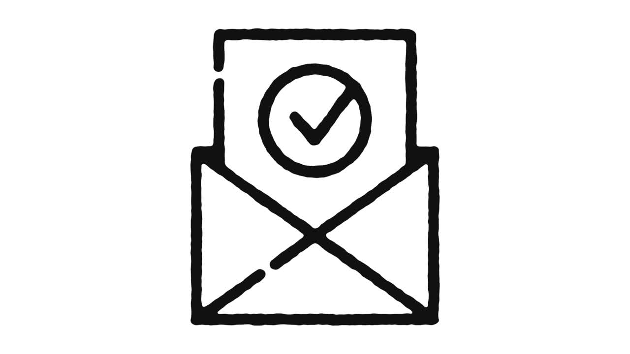 Email Security Icon Animation Footage & Alpha Channel
