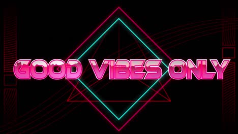 Animation-of-good-vibes-only-text-over-light-trails-on-black-background