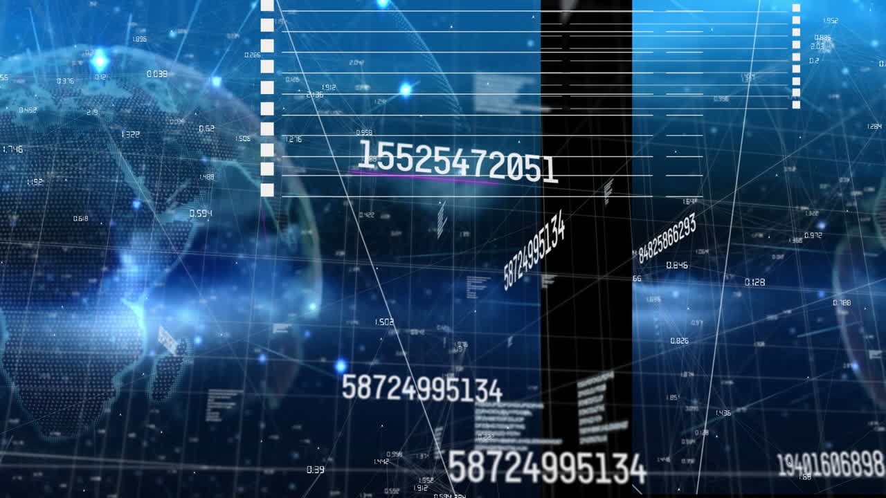 전 세계 데이터 프로세싱의 애니메이션