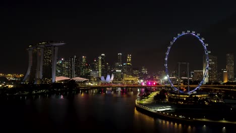 singapore skyline at night