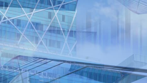 cityscape on modern buildings