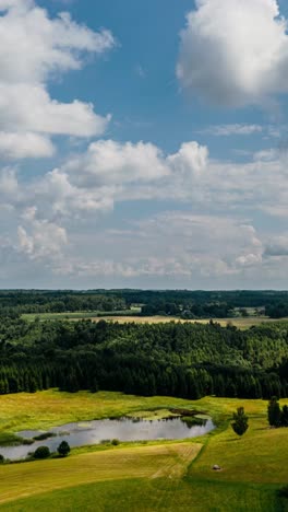 Vertikales-Video-Eines-Luft-Hyperlapses-In-Einer-Grünen-Landschaft