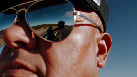 security officer in desert landscape