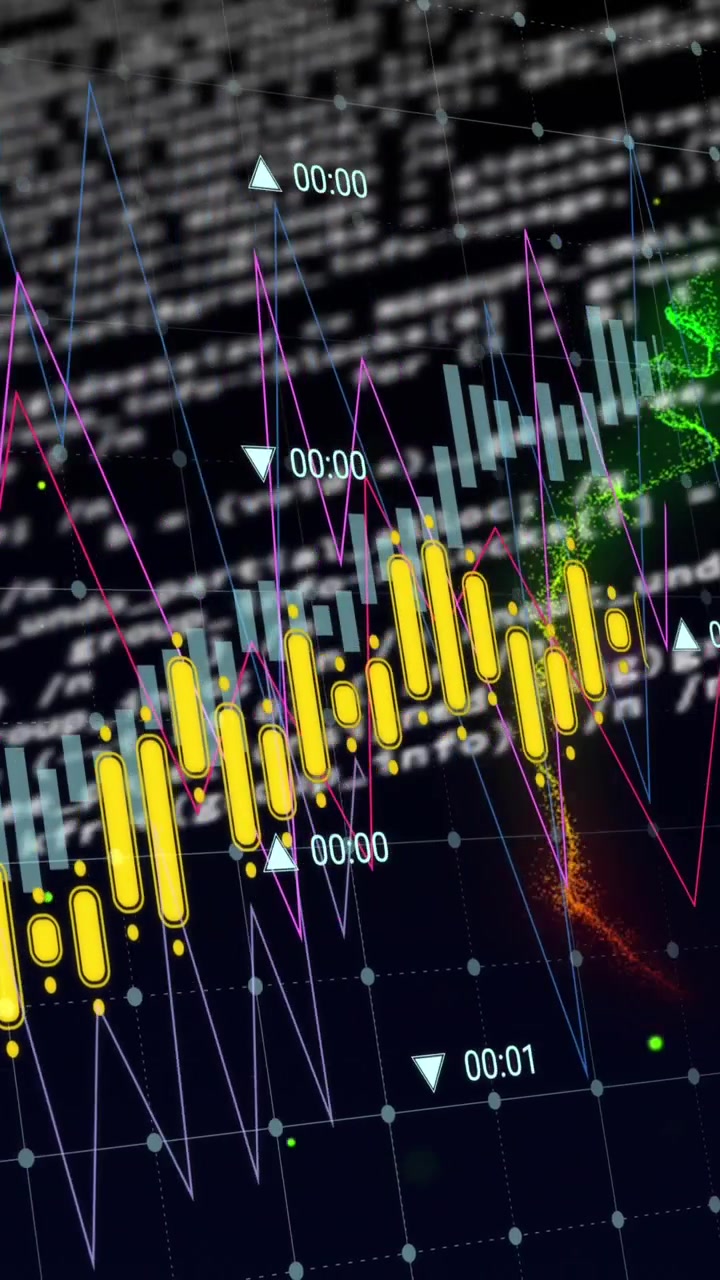 Animation of data processing over shapes