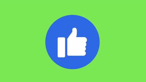 facebook like button animation green screen 4k