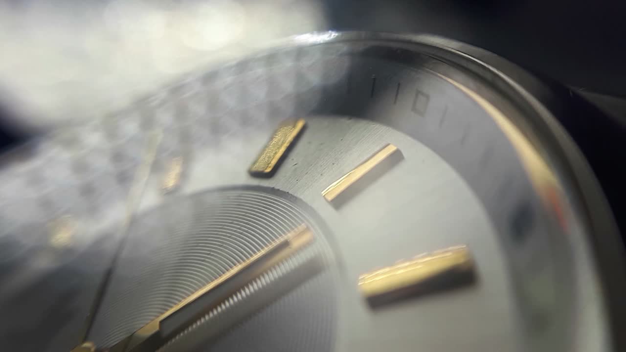 腕時計の極端なクローズアップ