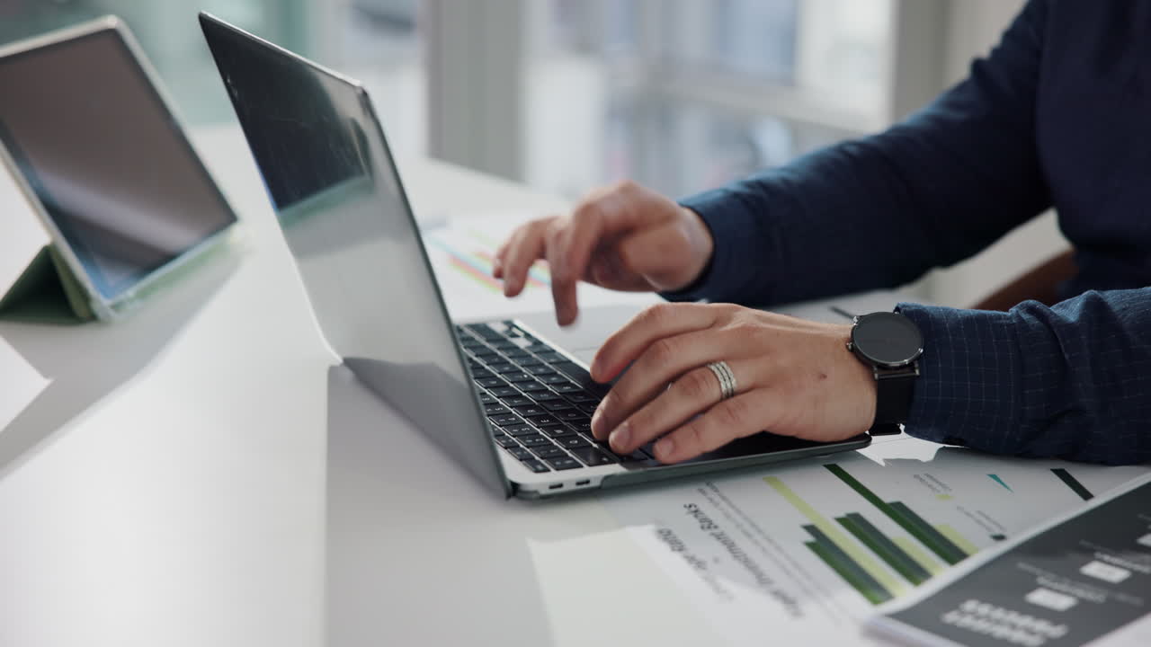 Business Professional Working on Laptop