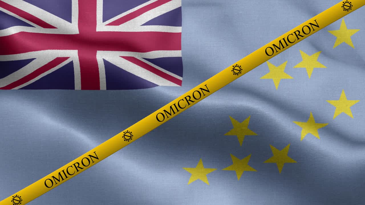 투발루 발에 오미크론 변종과 금지 줄무 - 투발루의 발