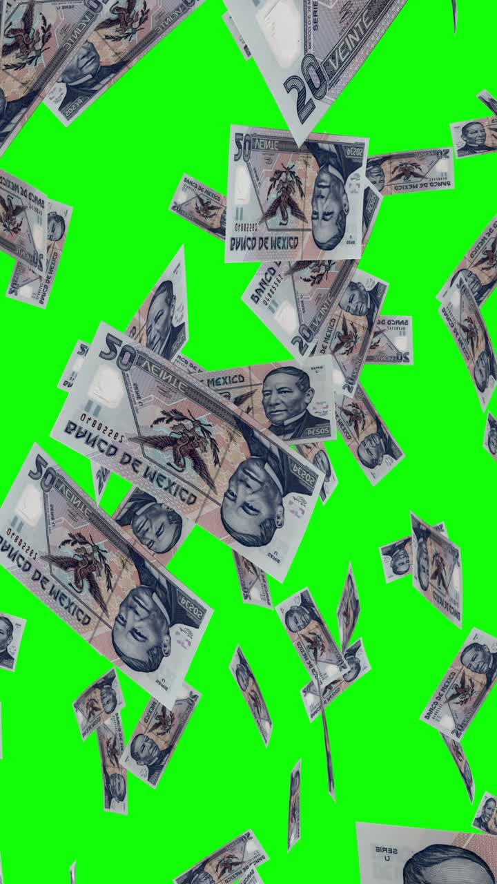 Pesos messicani che cadono