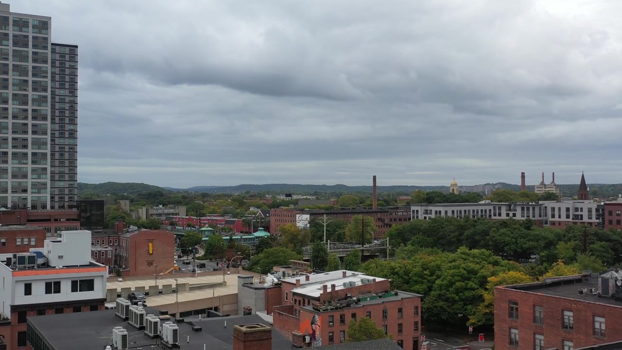 Universidad de Yale en Connecticut: Vista aérea con dron.
