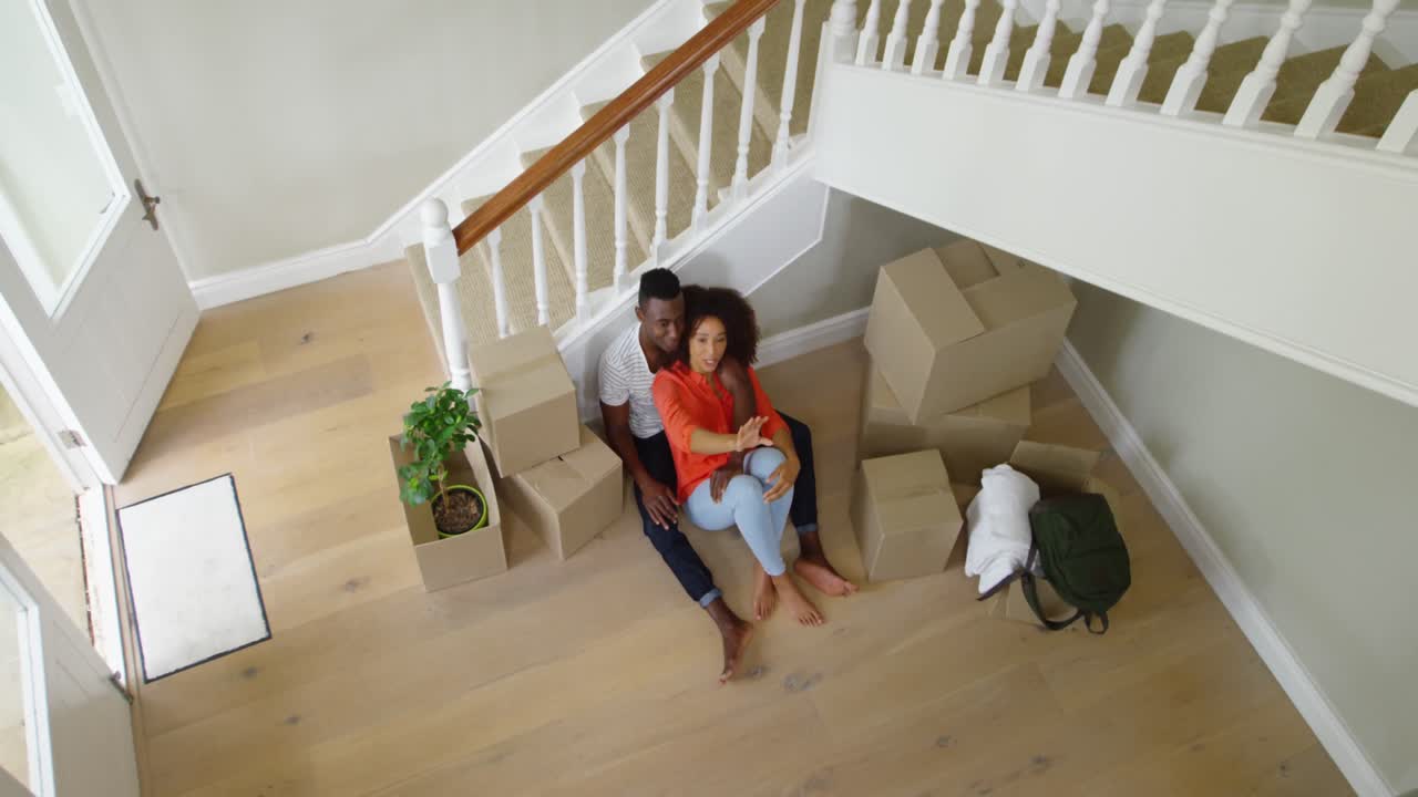 Family moving in to a new home