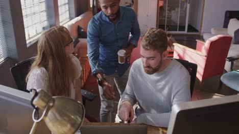 young creative professionals working in a modern office