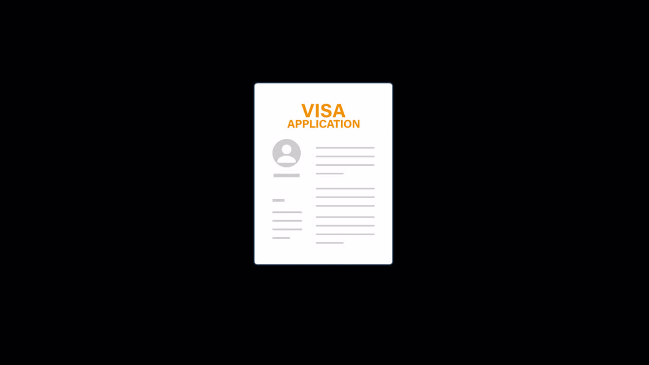 Animated Visa Application Form with Expanding Text Fields