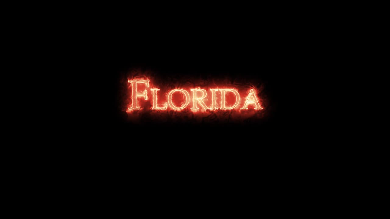 florida escrito con fuego.