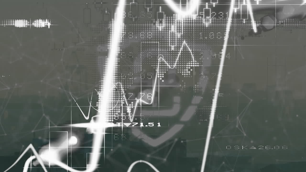 축구 선수의 눈 위에 있는 모양과 연결망의 애니메이션