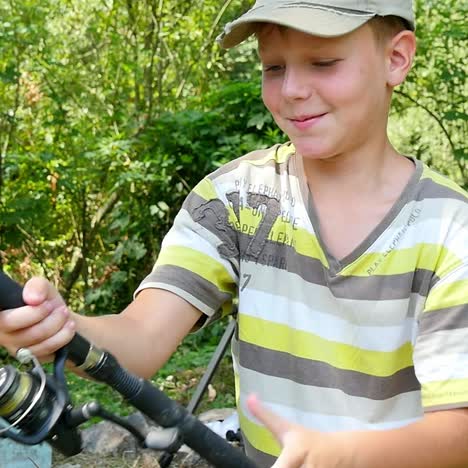 boy fishing