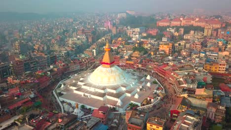 stupa bodhnath kathmandu, nepal - 26 de octubre de 2017