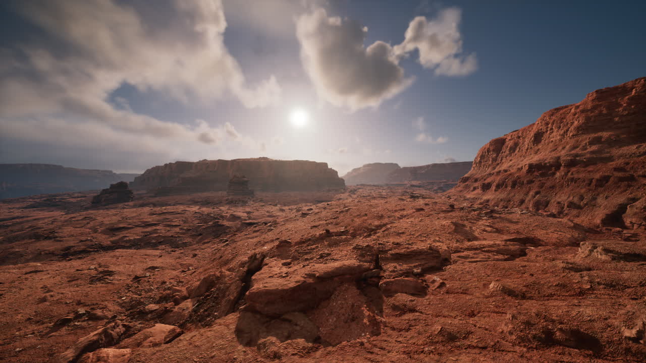 Vista aerea di canyon di roccia rossa