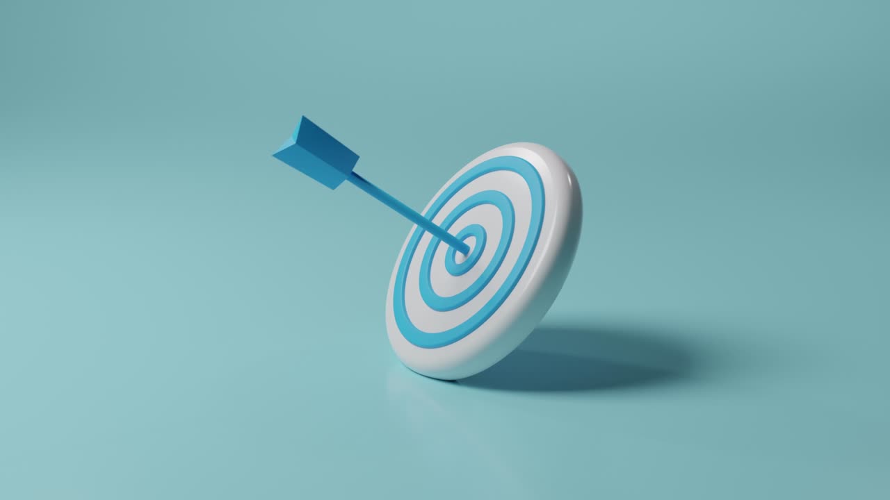 Arrow hit the center of target.