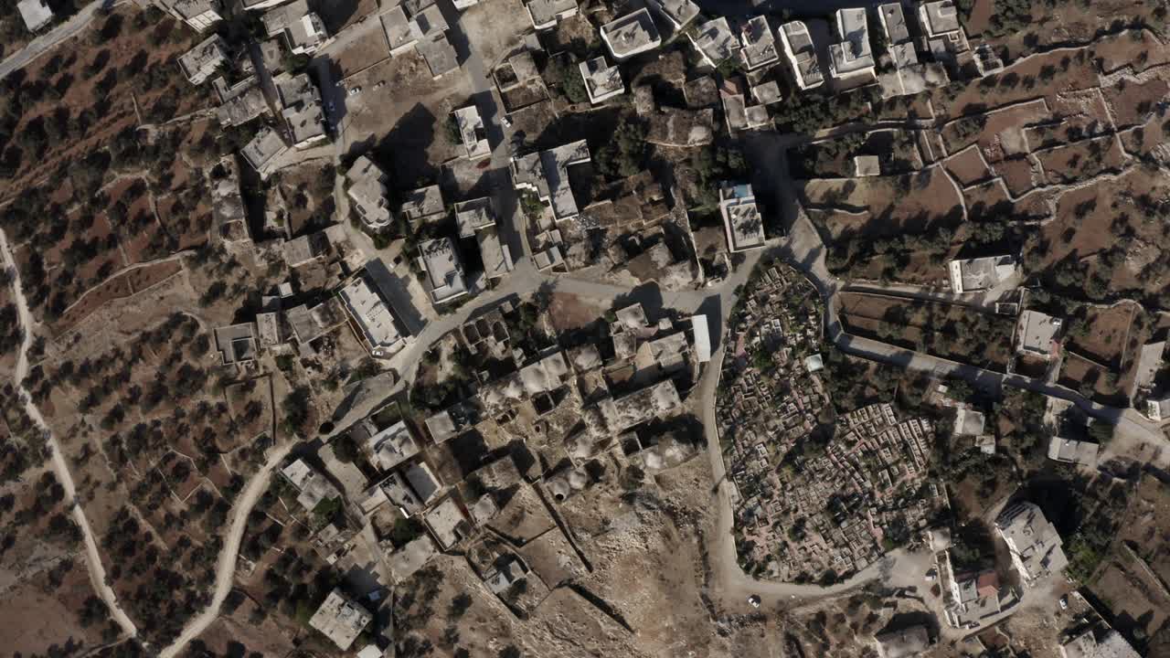 ciudad vieja palestina de abu dahuk (beit hanina) desde el aire