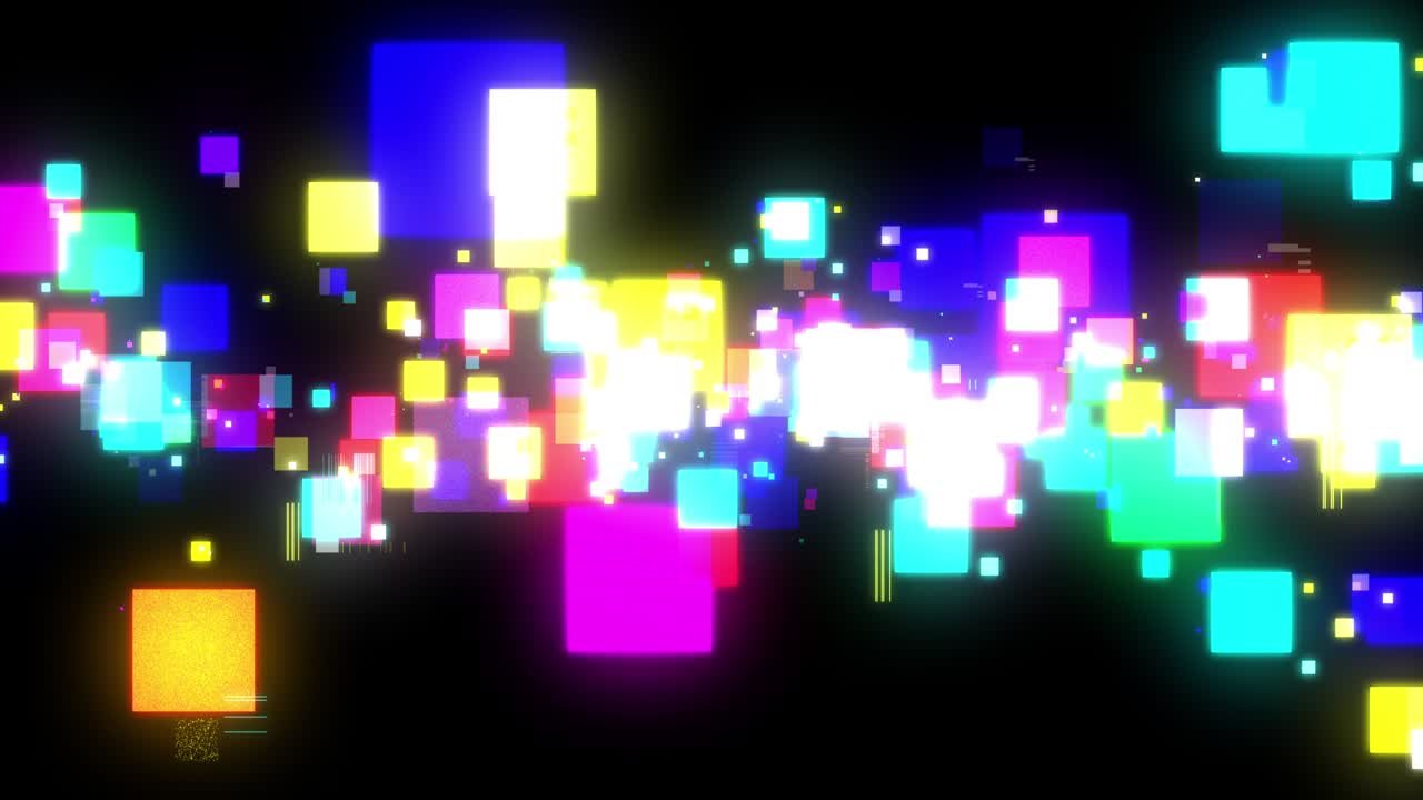 Abstrakter bunter Quadrate-Hintergrund [Loop]