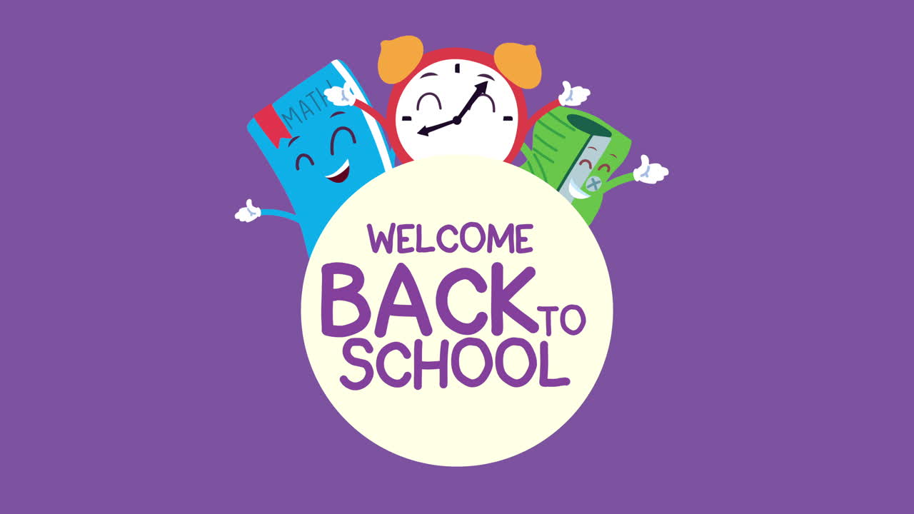 학교로 돌아가는 일러스트레이션