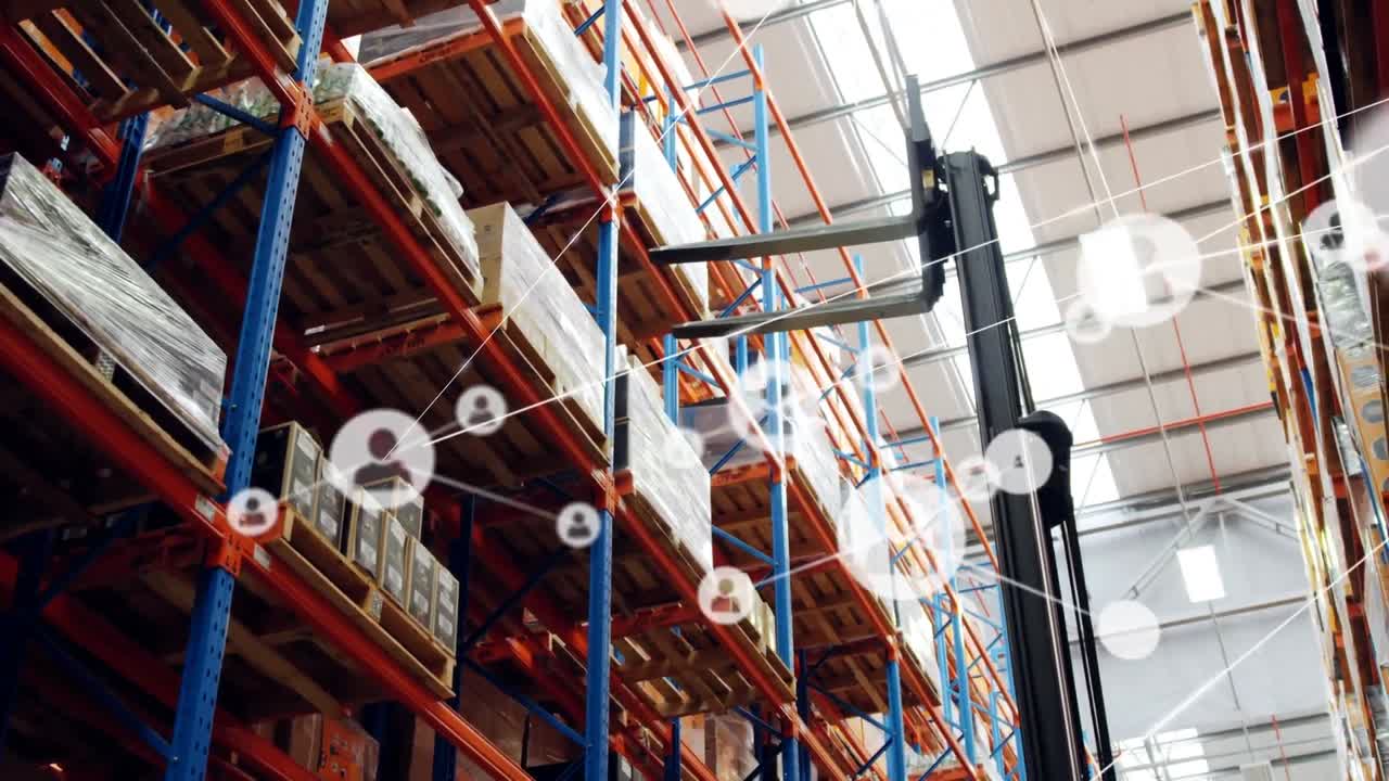 animación de la red de conexiones a través del almacén