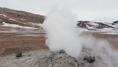 going near active icelandic steam vent push out vapor and loose visibility