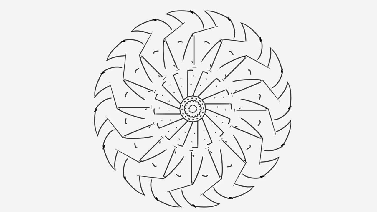 mandala art on white  paper in iPad
