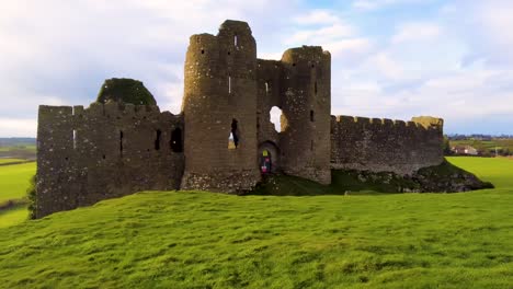 castle roche a norman castle sitting high on a rocky outcrop looking towards the armagh border with northern ireland