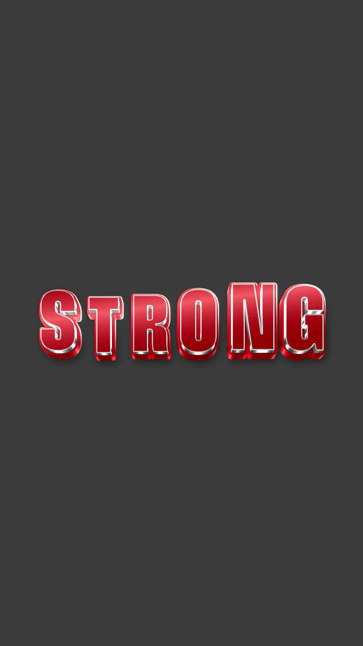 Strong Word Text Graphic