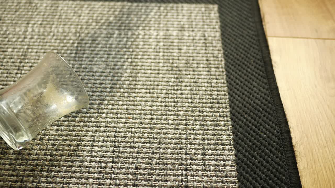 agua derramada en una alfombra