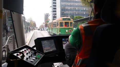 tram driver navigating melbourne city streets