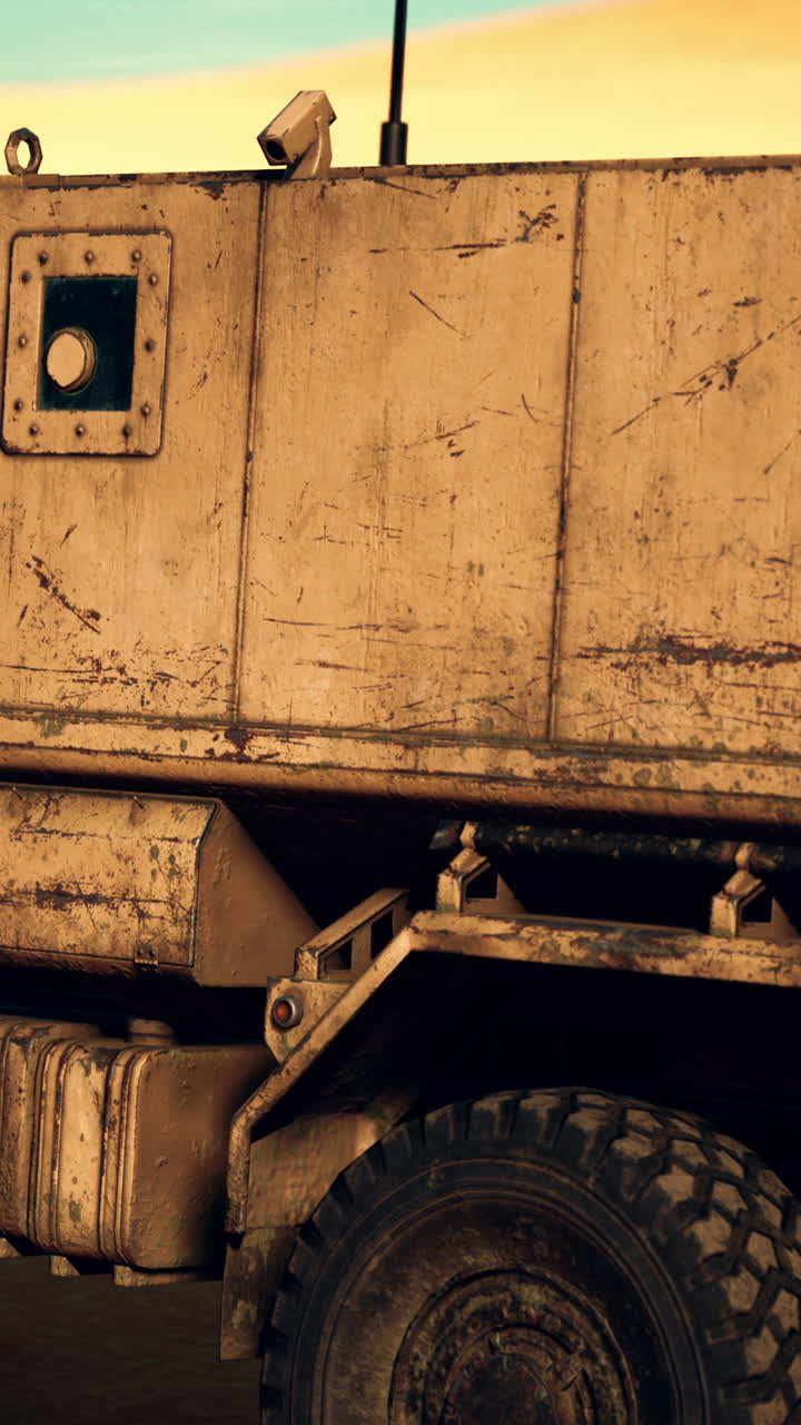 camión militar en el desierto