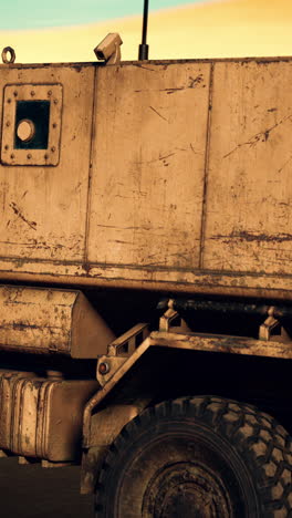 military truck in the desert