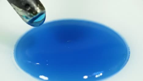 capturing the vivid transition of blue liquid: a study in color and fluid dynamics through macro photography of a glossy substance