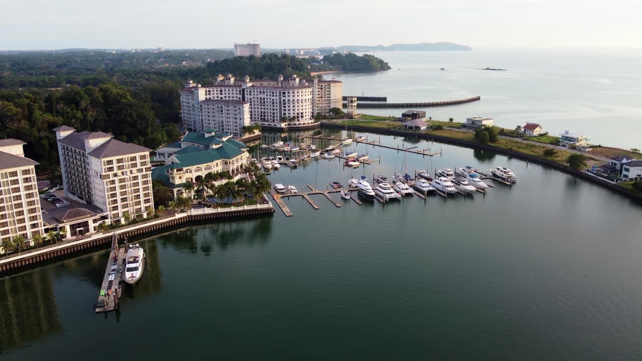 Aerial shot of marina at Port Dickson
