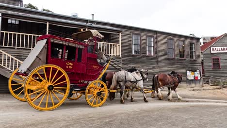 carriage moves through historic ballarat street