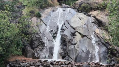 Pan-across-a-waterfall-in-the-Colorado-mountains