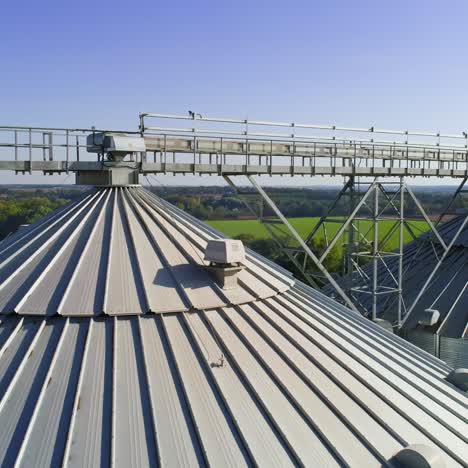 large steel towers for storing crops