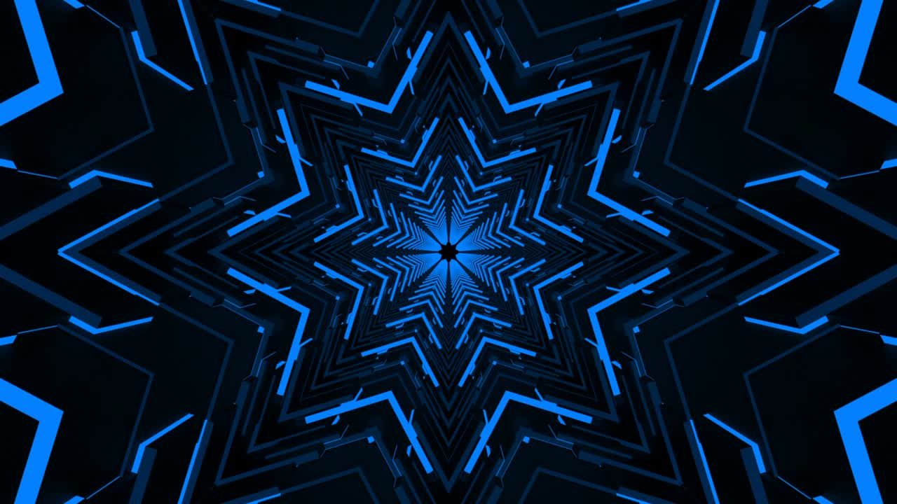 túnel de tecnología de fondo azul