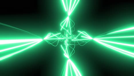 neon green glowing tunnel