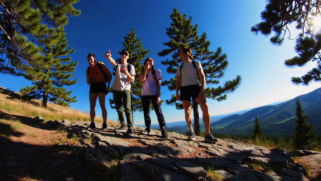 산을 산책하는 친구들