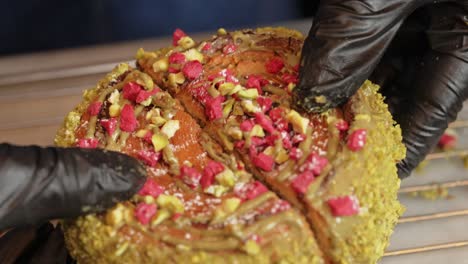 Pistachio-croissant-pastry-opening-London-bakery-top-view