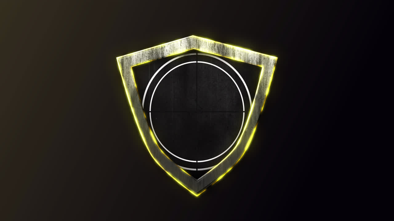 animación de la interfaz digital de cuenta atrás del círculo de espera de carga en fondo negro